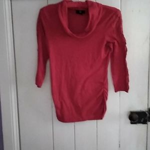 A nice red shirt with a little bit of lace